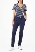 Дамски спортен панталон Petit Bateau A053G 2621658 10-58, Органичен памук, XS, Тъмносин_1