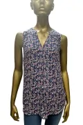 Дамски топ ETAM C Nepali 477895-BL-36 90-31, Широки презрамки, V-образно деколте, Флорален принт, 36, Син/Многоцветен_0