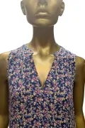 Дамски топ ETAM C Nepali 477895-BL-36 90-31, Широки презрамки, V-образно деколте, Флорален принт, 36, Син/Многоцветен_1
