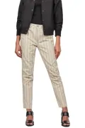 Дамски панталони G-Star RAW 5622 3D MID BOYFRIEND 881, Средна талия, Regular fit, Памук, Райе, 4 джоба, Бежов_0