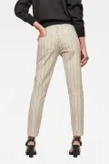 Дамски панталони G-Star RAW 5622 3D MID BOYFRIEND 881, Средна талия, Regular fit, Памук, Райе, 4 джоба, Бежов_1