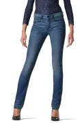 Дамски дънки G-Star RAW 3301 Contour High Straight 1596380 16113-7, Висока талия, Skinny, W33-L32, Тъмносин_0