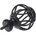 Декоративни накрайници за корниз Amazon Basics *5303675 16037-RO DC, 2 броя, Tип решетка, Метал, 10.96x6.5x6.5 см, Черен_2