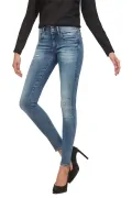 Дамски дънки G‑Star RAW Lynn D-Mid Super Skinny 7093744 16113‑15, Средна талия, Много стеснен крачол, W34‑L34, Син_0
