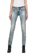 Дамски дънки G‑Star RAW Midge Saddle Mid Straight 7455829 16113‑19, Средна талия, Прав крачол, W26‑L32, Син_0