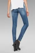 Дамски дънки G‑Star RAW 3301 D-Mid Super Skinny, Средна талия, Супер стеснен крачол, Син_1