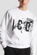 Мъжки суитшърт Dsquared2 ICON, Черен надпис  ICON, Бял_2