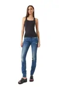 Дамски дънки G-Star RAW Midge Cody Slim Fit, Eslow Stretch Denim Medium Aged Destroy, Син_0