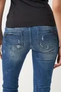 Дамски дънки G-Star RAW Midge Cody Slim Fit, Eslow Stretch Denim Medium Aged Destroy, Син_3