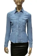Дамска дънкова риза G-Star RAW Tacoma Shell Shirt 7422586 16113-46, Boll Denim, Памук, S, Син_0