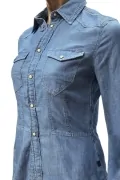 Дамска дънкова риза G-Star RAW Tacoma Shell Shirt 7422586 16113-46, Boll Denim, Памук, S, Син_1