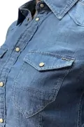 Дамска дънкова риза G-Star RAW Tacoma Shell Shirt 7422586 16113-46, Boll Denim, Памук, S, Син_2