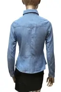 Дамска дънкова риза G-Star RAW Tacoma Shell Shirt 7422586 16113-46, Boll Denim, Памук, S, Син_3