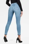 Дамски дънки G-Star RAW Lynn Ripped Ankle Elto Superstretch, Средна талия, Стеснен крачол, Светлосин_1