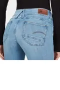 Дамски дънки G-Star RAW Lynn Ripped Ankle Elto Superstretch, Средна талия, Стеснен крачол, Светлосин_2