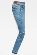 Дамски дънки G-Star RAW Lynn Ripped Ankle Elto Superstretch, Средна талия, Стеснен крачол, Светлосин_4