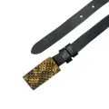 Дамски колан Diesel 7001730 16121-20, Метална катарама със златисти акценти, Естествена кожа, 100 см, Ширина 2 cm, Черен_1