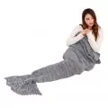 Одеяло тип русалка JUP BLNK-MERM, Голямо, 180см, Сив меланж 1