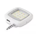 Преносима LED лампа за селфи JUP 008846, 3 степени на яркост, USB зареждане, 16 LED светодиода,  Бял, 3.8х3.8см_0