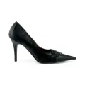 Дамски обувки на ток Jade Butterfly 8326-16-BK-35 16040, Еко кожа, 6-сантиметров ток, Декоративни кристали, 35 EU, Черен_3