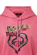 Дамски суитшърт Diesel ANG K20 Hoodie #1001721 16121-34, Regular Fit, Памук, S, Розов_3
