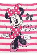 Детска тениска Disney Minnie Mouse 25037-PK, Къс ръкав, С брокат, Памук, БялРозов/Бял_1