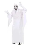 Детски карнавален костюм NET TOY Ghostface 8846075 90-44, Scream, 2 части, L, 128 см, Бял, за Хелоуин_1