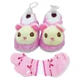 Бебешки пантофи с формата на животни Chippo 30167-7 + 9083-092, 15-142, Коте, с 1 чифт чорапи за момиче, Един размер, 10.5 см, 17 EU, Розов_0
