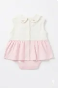 Бебешко боди-рокля Babybow 88029-00 90-52, С бродерия, За новородено, 0-3 месеца, До 4кг, Бял/Розов_2
