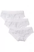 Дамски бикини Find Iris & Lilly 2220727-AZ14496, 3 Pack, Дизайн на точки, Дантела, Памук, Бял, 3XL_0
