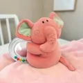 Бебешка плюшена играчка дрънкалка Chippo 21-66-341 1-100, Прозрачен ринг с цветни топчета, 13 x 13 см, Розов_0