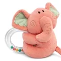 Бебешка плюшена играчка дрънкалка Chippo 21-66-341 1-100, Прозрачен ринг с цветни топчета, 13 x 13 см, Розов_2