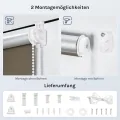 Затъмняваща ролетна щора Woltu 2817263 ML2-25-2, Термо, Blackout, Без пробиване, 65 x 160 см, Ширина на плата: 61 см, Тъмносив_4