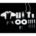 Двойна ролетна щора Woltu 7022030 ML2-25-2, Duo Rollo, Без пробиване, EasyFix, Регулируема светлина, 90 x 220 см, Бял_7