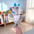 Плюшена ръкавица за куклен театър Chippo 21-66-397, Вълк, 25 x 20 см, Сив 1