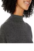 Дамски пуловер Find Goodthreads AZ13780-3176717, Навита яка, Тъмносив, 3XL/4XL_2