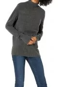 Дамски пуловер Find Goodthreads AZ13780-3176717, Навита яка, Тъмносив, 3XL/4XL_3