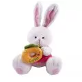 Комплект мека играчка и одеяло 4 в 1 Russ Berrie 34622-08 91-25, Зайче с дрънкалка и одеяло за момиче_1