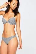 Дамски бански Find Iris & Lilly 4475737-AZ14496, Долна част-Бикини, Нормална талия, Дизайн на квадратчета, Черен/Бял, M_3