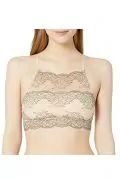 Дамско бюстие MAE 4657759-AZ14458, Високо деколте, Дантела, Бежов, 2XL EU_0