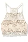 Дамско бюстие MAE 4657759-AZ14458, Високо деколте, Дантела, Бежов, 2XL EU_1