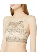 Дамско бюстие MAE 4657759-AZ14458, Високо деколте, Дантела, Бежов, 2XL EU_3