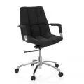Офис стол hjh office 670910 SARANTO 4658304 33-21, С подлакътници, Регулируема височина, Мека и здрава материал, Черен_1
