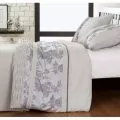 Комплект спално бельо Fancy Embroidery Casy SPL-BEL-CAS-2P-GR-140, 2 части, Плик - 140х200/220, 1 калъфка 60х70 см, Сив_1