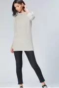 Дамска дълга блуза Find 5598221-A15625, Тип туника, Памук,Сив, XS_3