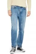 Мъжки дънки Find 6444656-A15625, Slim Fit, Протрит ефект, Памук, Син деним, W36 1