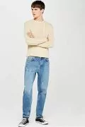 Мъжки дънки Find 6444656-A15625, Slim Fit, Протрит ефект, Памук, Син деним, W36_4