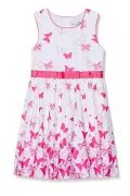 Детска рокля Happy Girls AZ14125-6706580, С пеперудки, Бял/розов, 3 години, 98 см_0