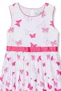 Детска рокля Happy Girls AZ14125-6706580, С пеперудки, Бял/розов, 3 години, 98 см_3
