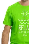 Мъжка тениска Cressi 094298-A3534, Relax Go to The Beach, Зелен, S_1